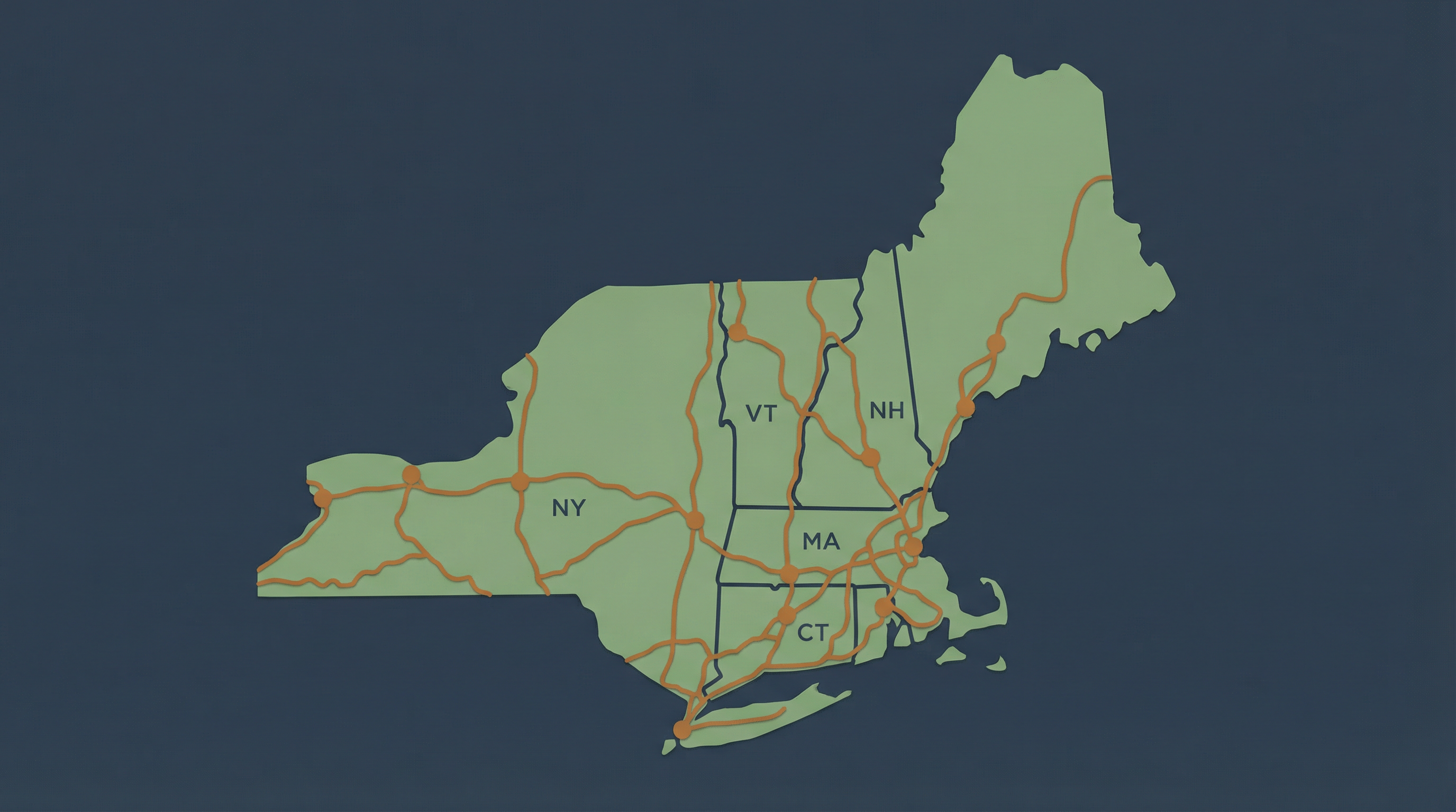 Service Area Map: NH, VT, MA, CT, NY
